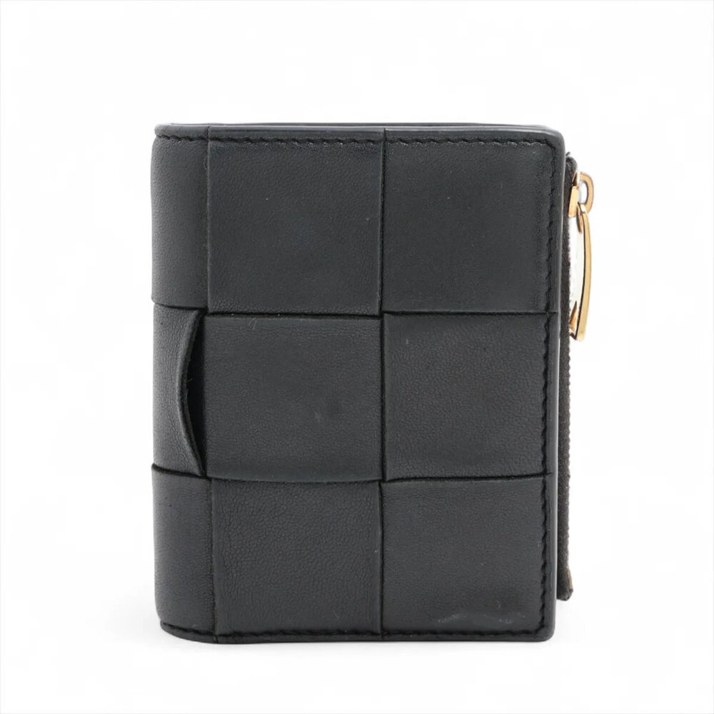 Bottega Veneta Cassette Small Leather Bi-fold Wallet, Intrecciato, Women's